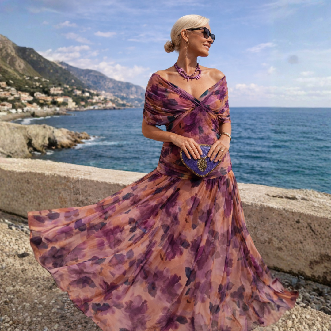 LYDIA | OFF SHOULDER MAXI DRESS