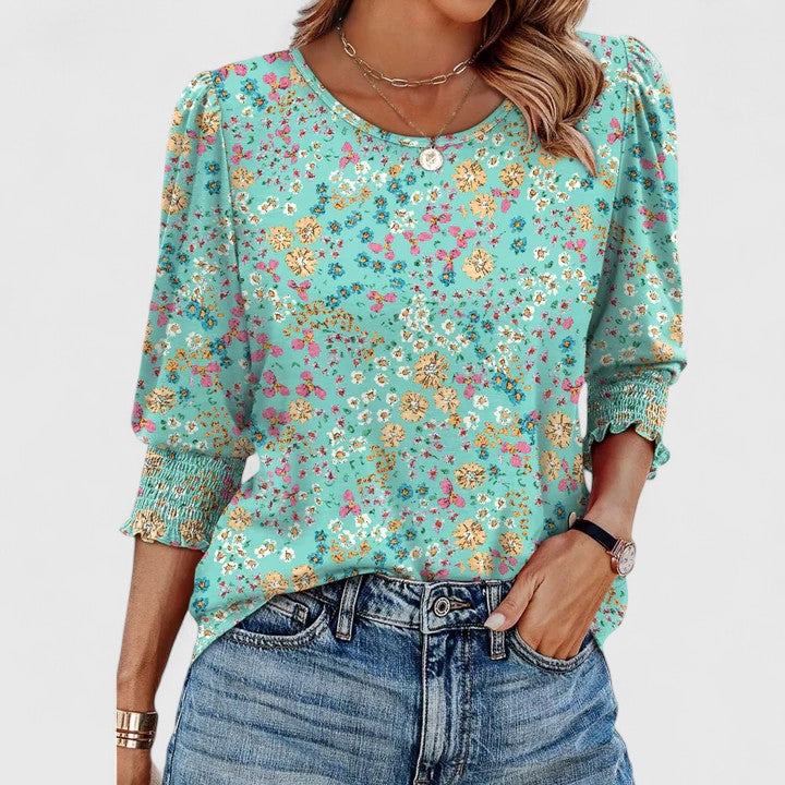 Clara | Elegant Smocked Top