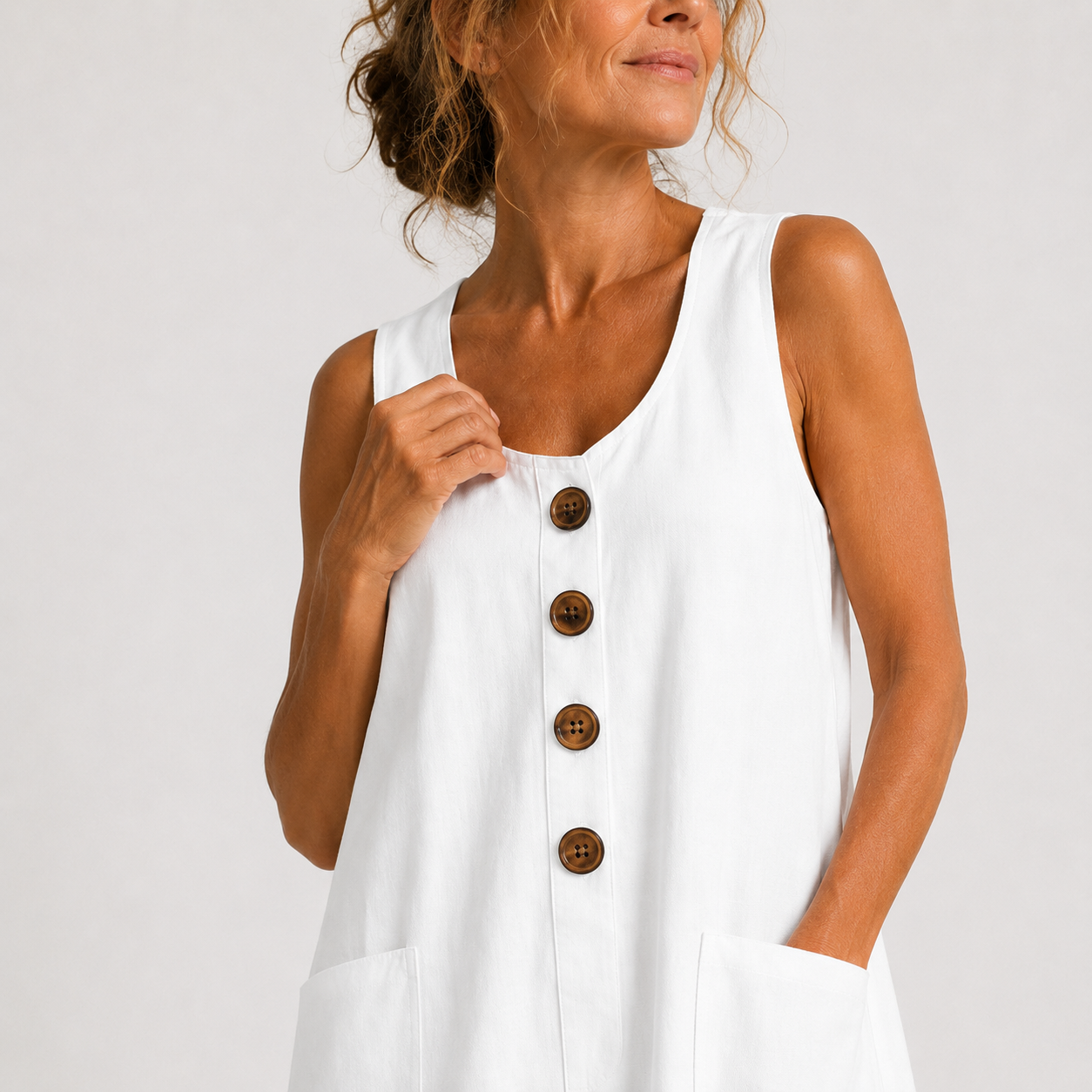MACEY - COTTON LINEN SUMMER DRESS