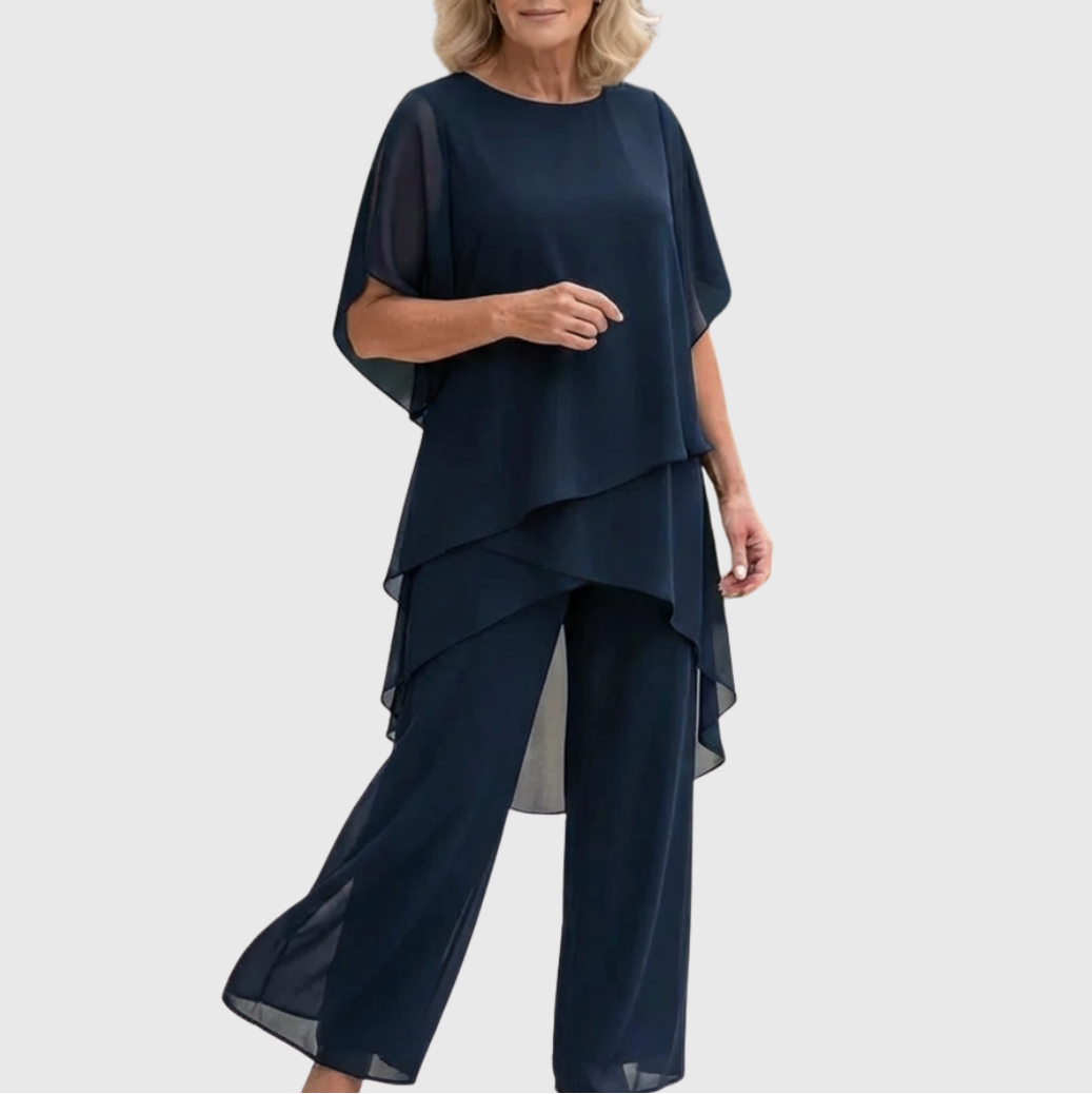 Beatrice | Elegant Palazzo Blouse and Pants Set