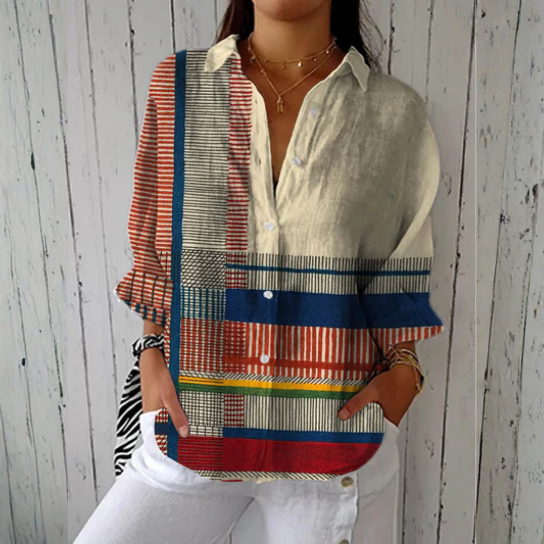 JOAN™ | ARTISTIC PATTERN BLOUSE