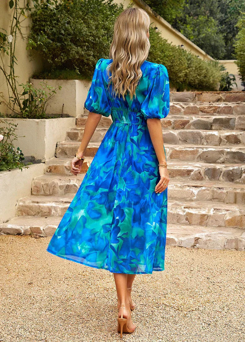 Orina™ | V-Neck Elegance Dress