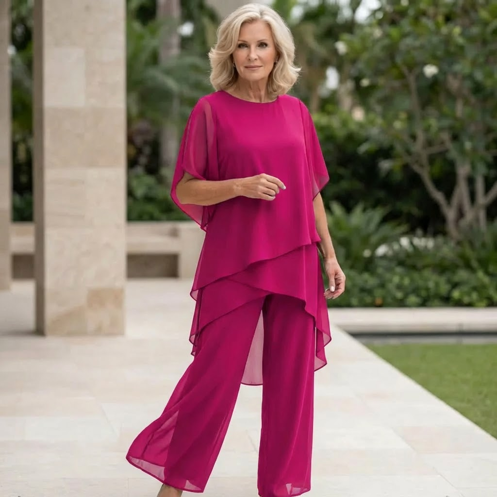 Beatrice | Elegant Palazzo Blouse and Pants Set