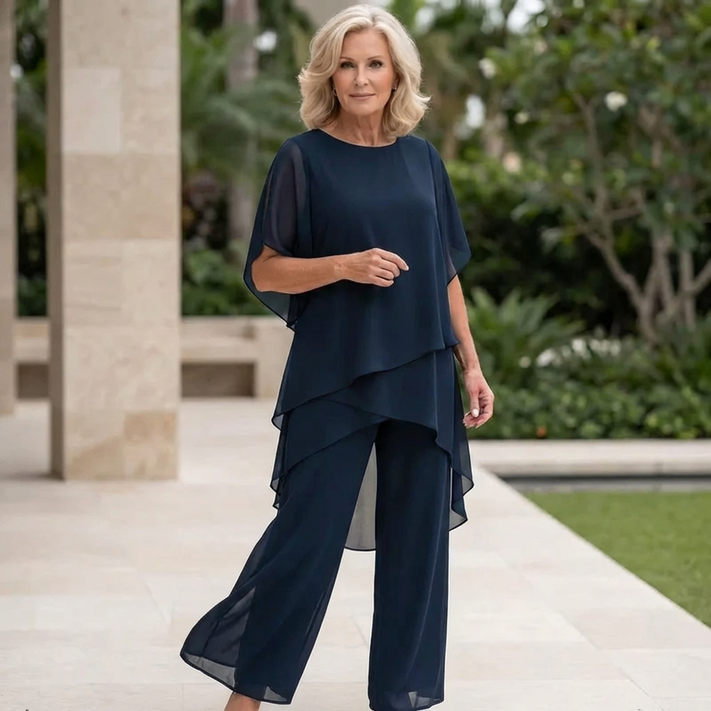 Beatrice | Elegant Palazzo Blouse and Pants Set