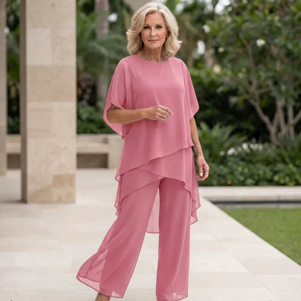 Beatrice | Elegant Palazzo Blouse and Pants Set
