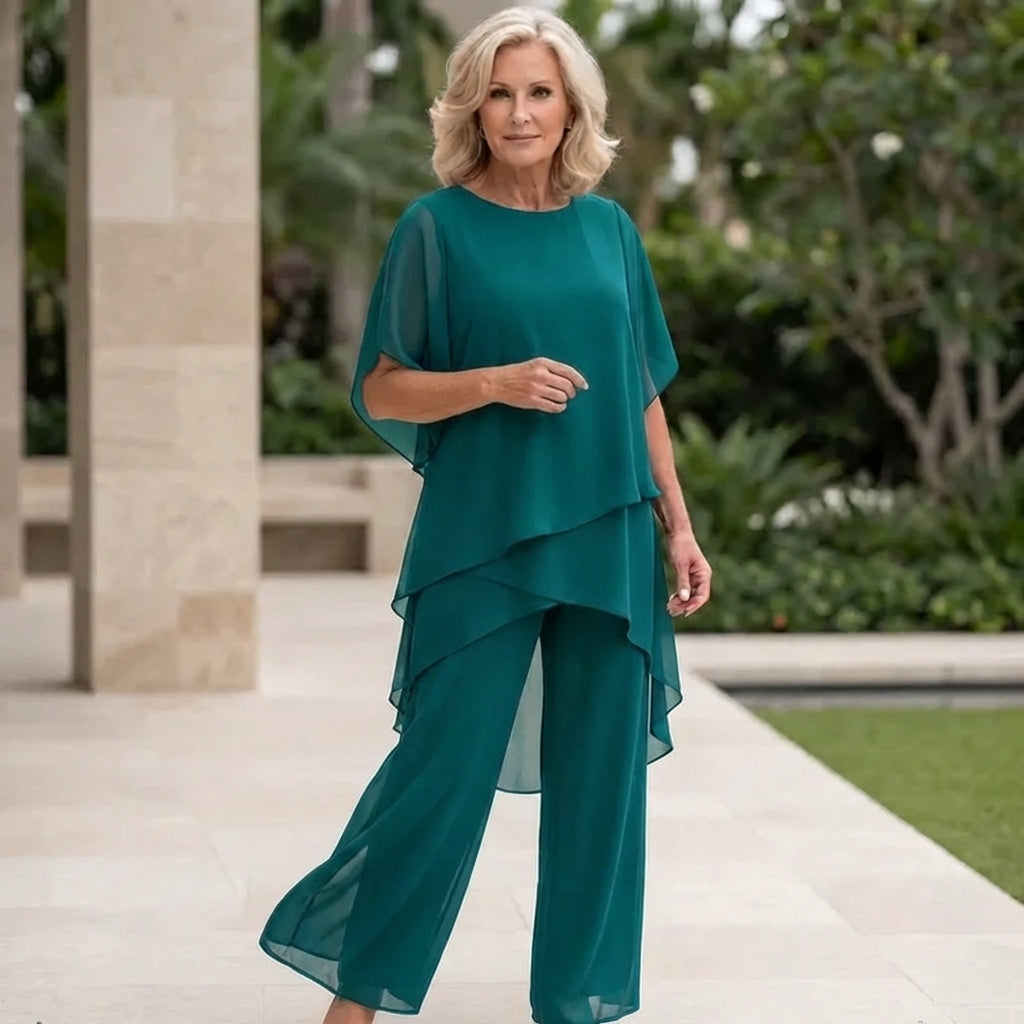 Beatrice | Elegant Palazzo Blouse and Pants Set