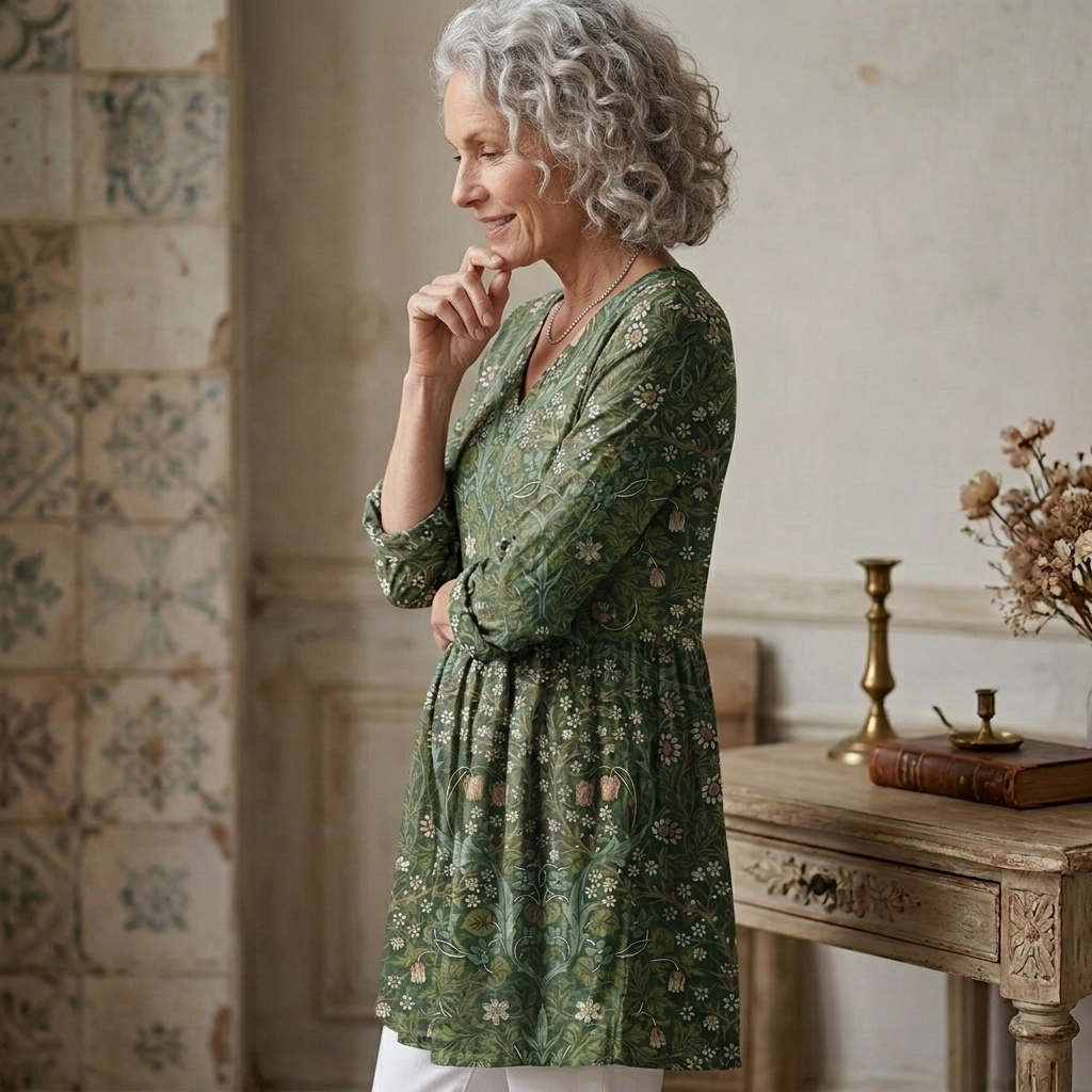 SOPHIA | VINTAGE FLORAL V-NECK SHIRT