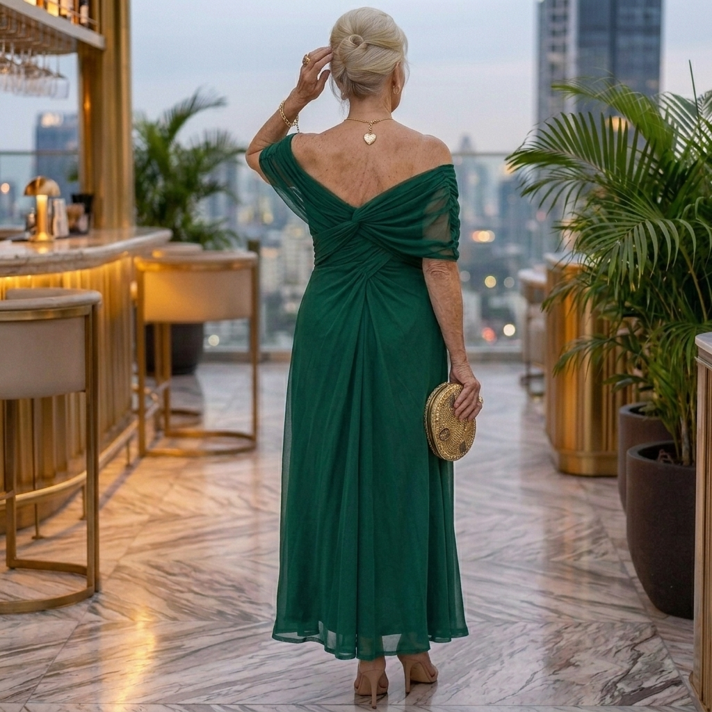 ALONDRA™ | LONG FLORAL DRESS WITH V-NECK