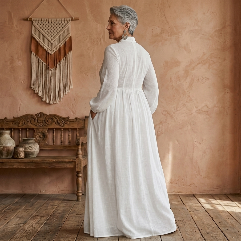 SERENA | FLOWING BUTTON-FRONT MAXI DRESS