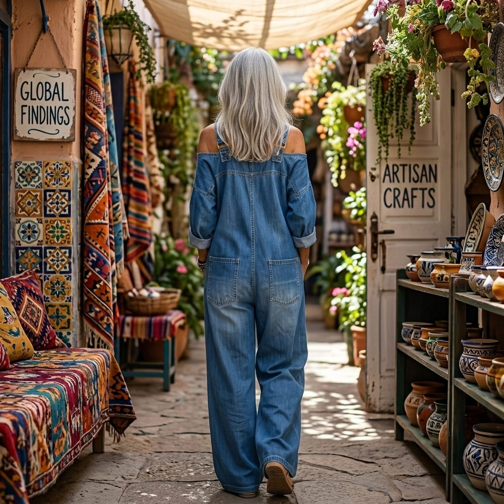 SOPHIA | OFF SHOULDER DENIM JUMPSUIT