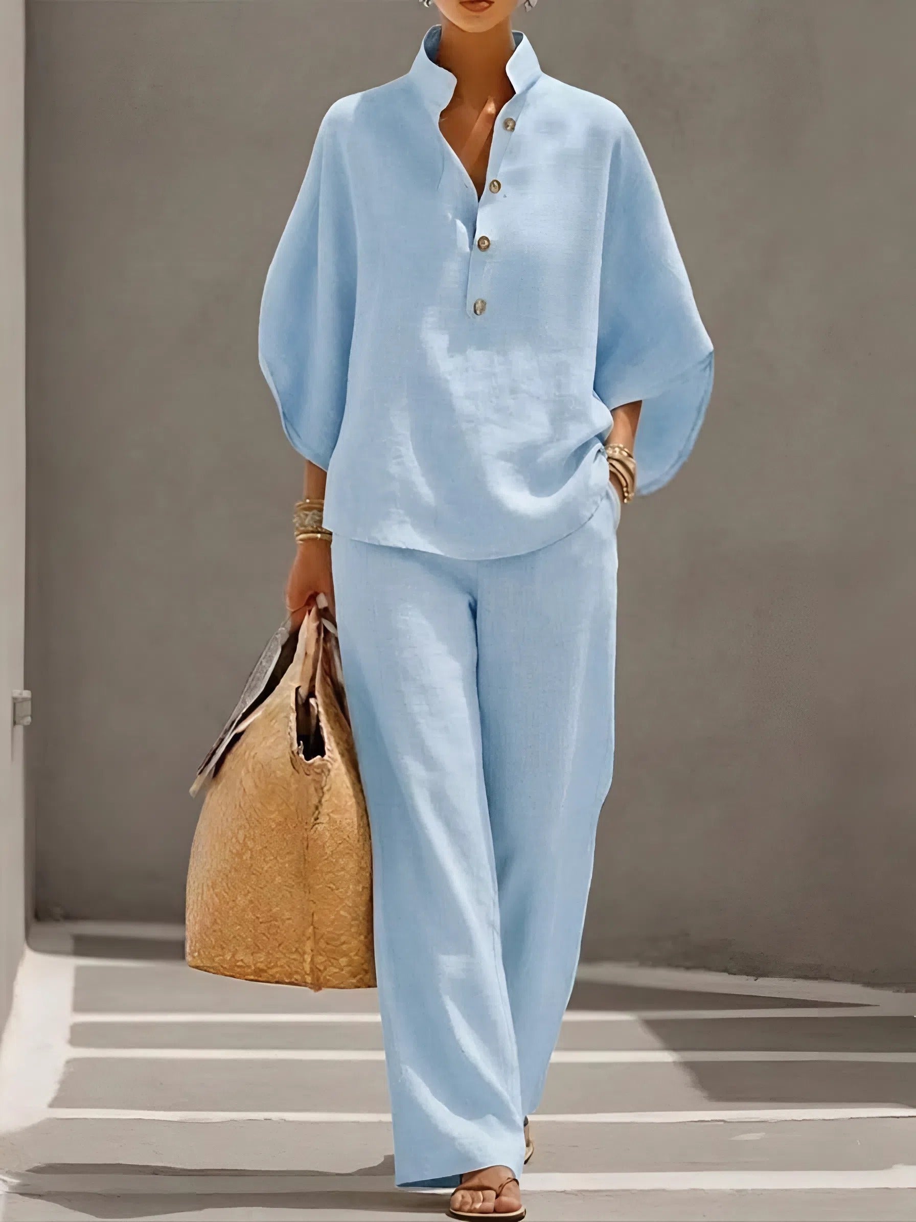 ELLEN™ – LINEN COTTON TWO-PIECE SET