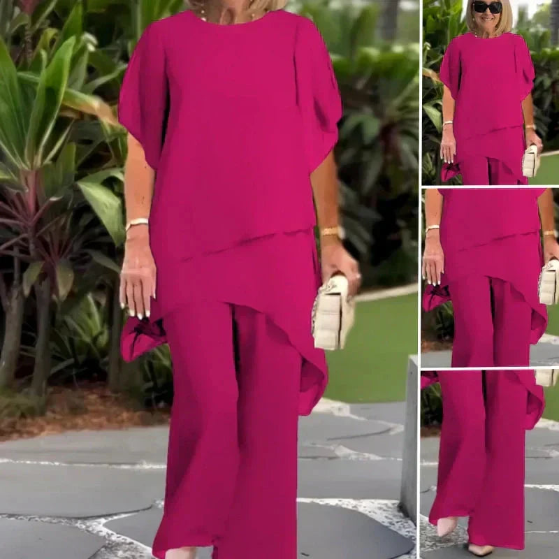 Beatrice | Elegant Palazzo Blouse and Pants Set