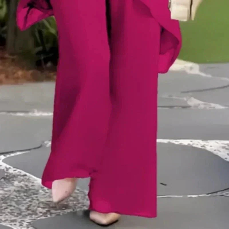 Beatrice | Elegant Palazzo Blouse and Pants Set