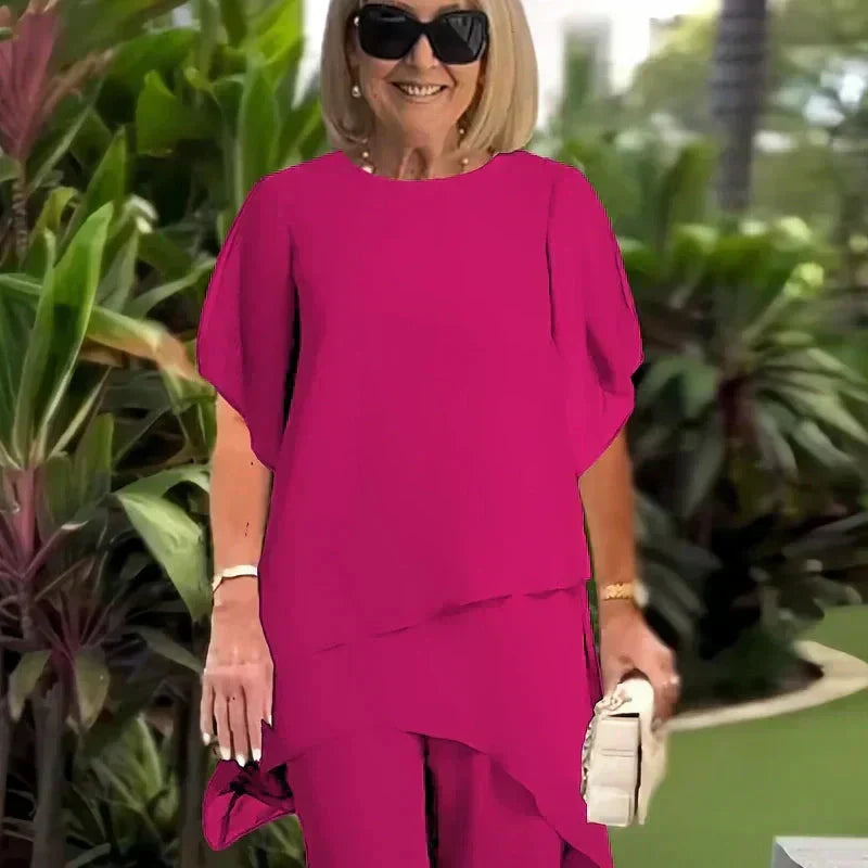Beatrice | Elegant Palazzo Blouse and Pants Set