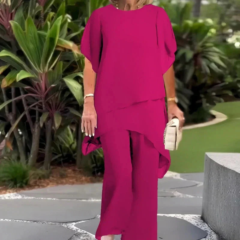 Beatrice | Elegant Palazzo Blouse and Pants Set