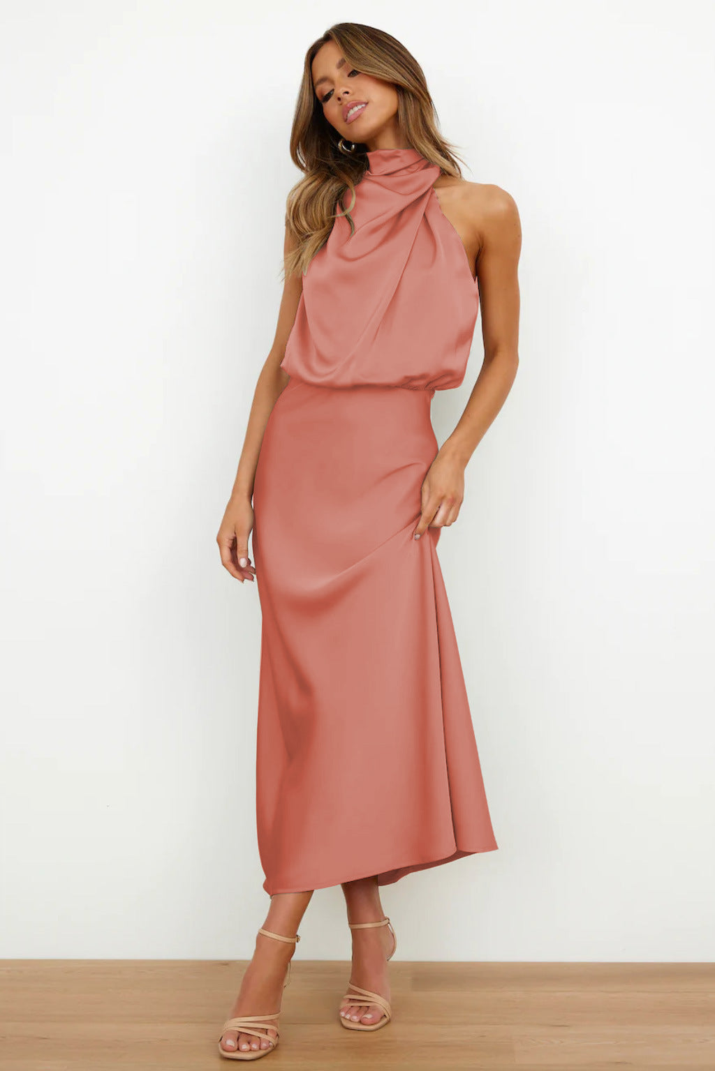 Quentin Dress Sahara Draped