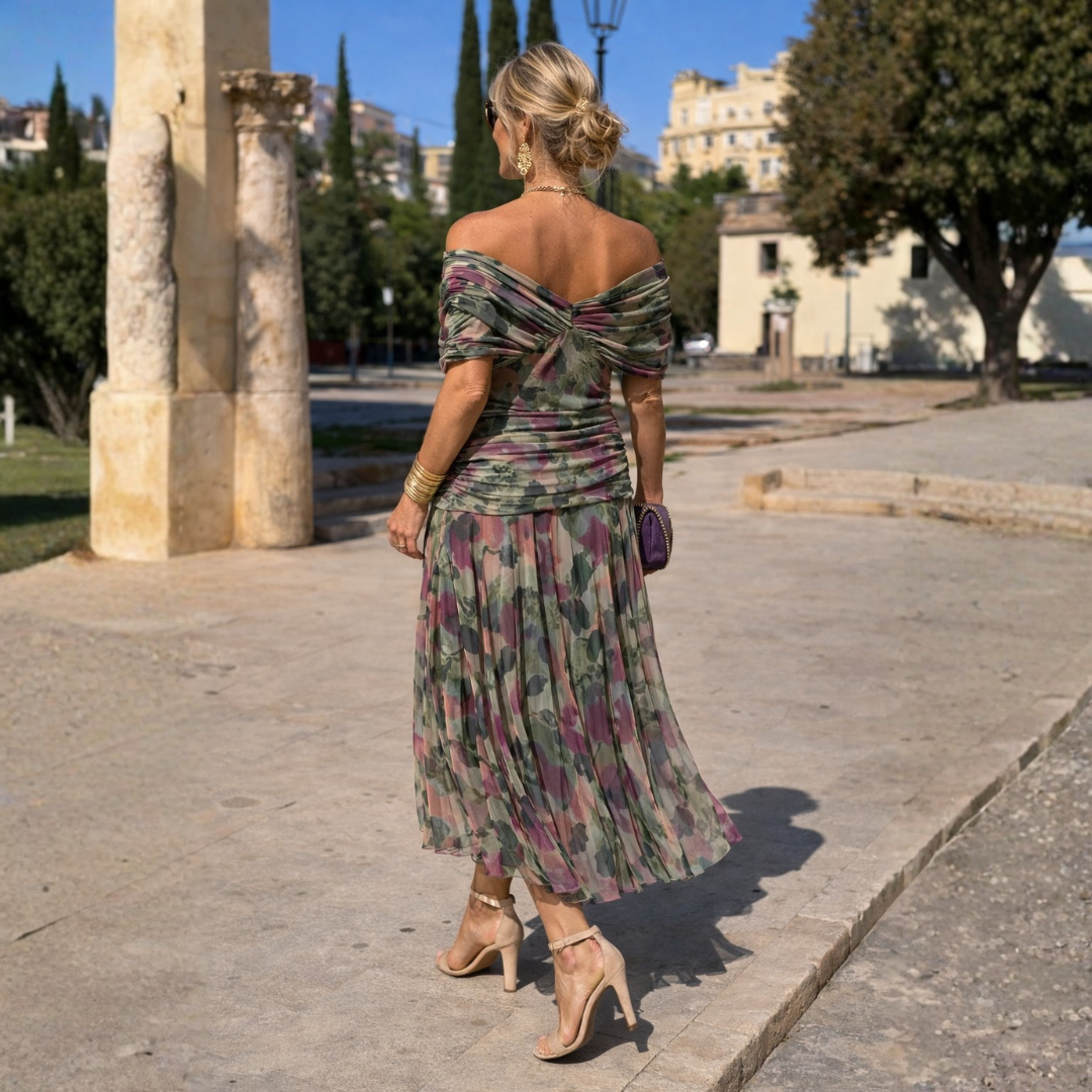 LYDIA | OFF SHOULDER MAXI DRESS