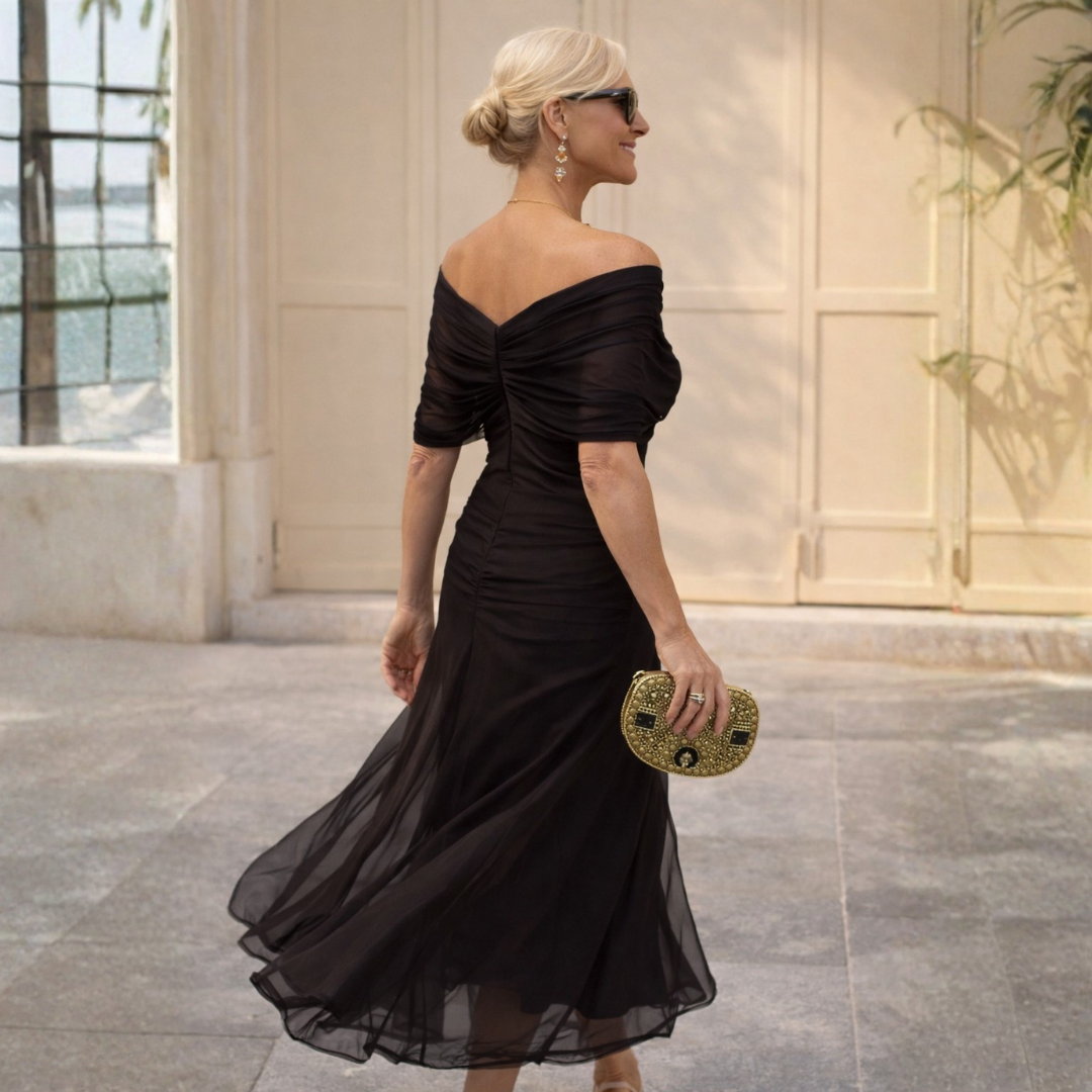LYDIA | OFF SHOULDER MAXI DRESS