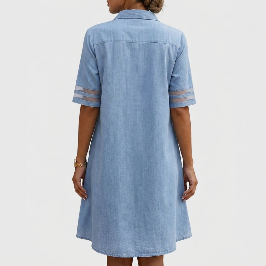 BRITTANY | FIGURE FLATTERING DENIM DRESS