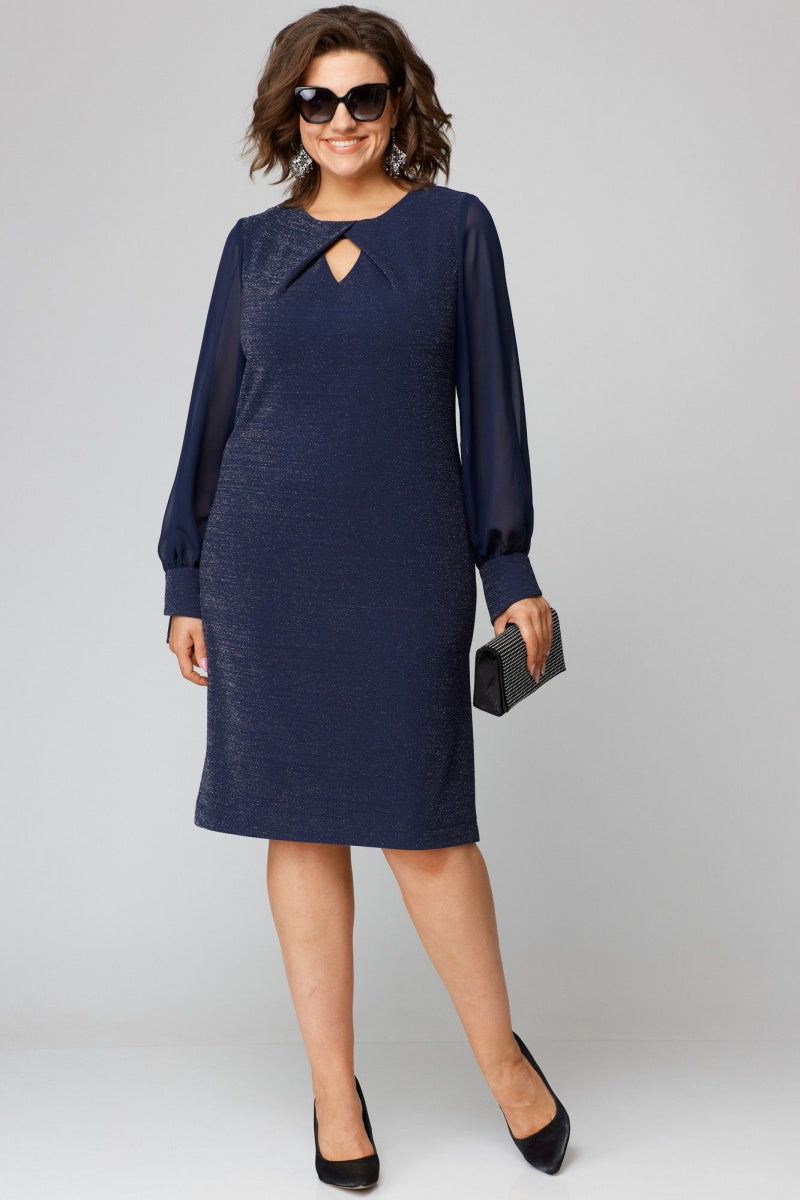 Loredana - Elegant Black Dress with Chiffon Sleeves