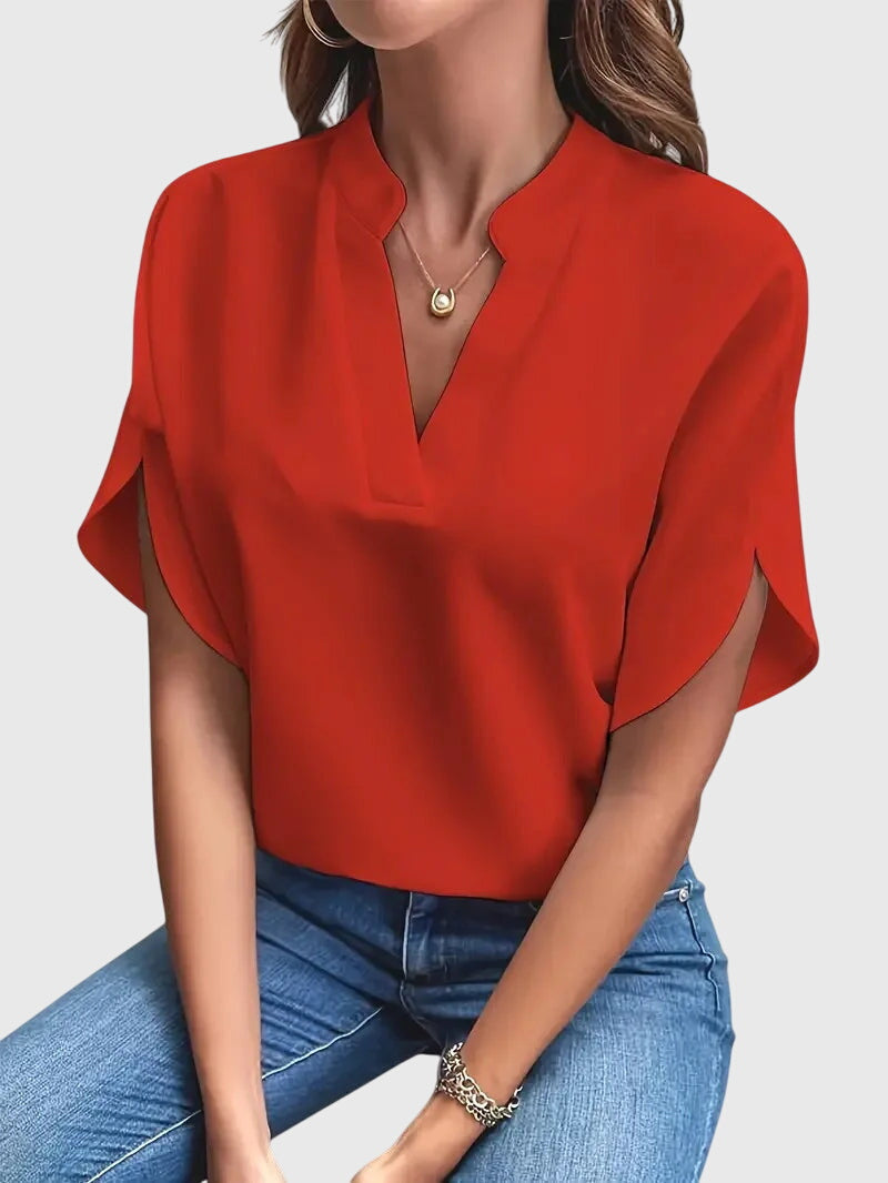 Clara | Soft and Elegant V-Neck Shirt