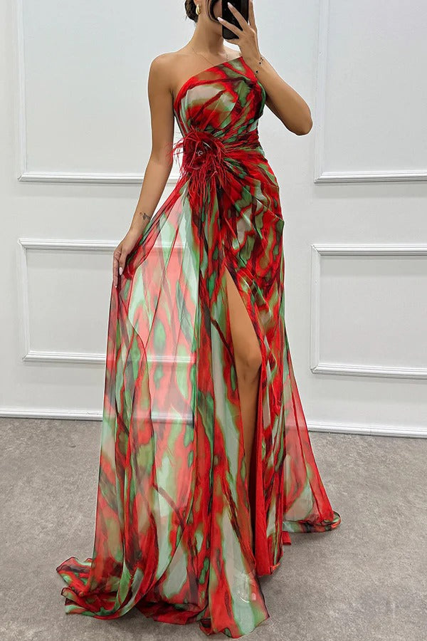 Vibrant Draped Dress