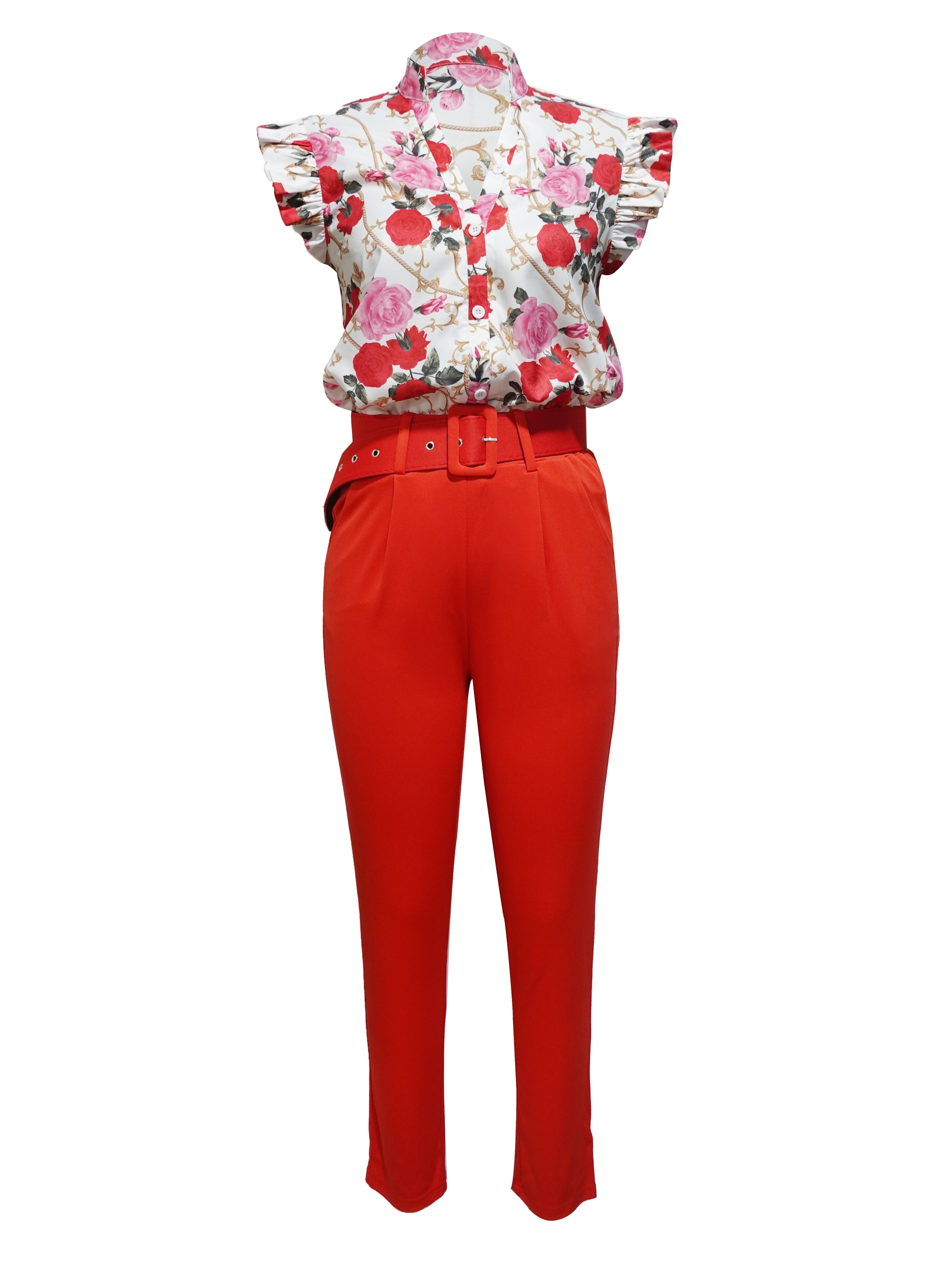 Florabel - Elegant Set with Ruffled Sleeves
