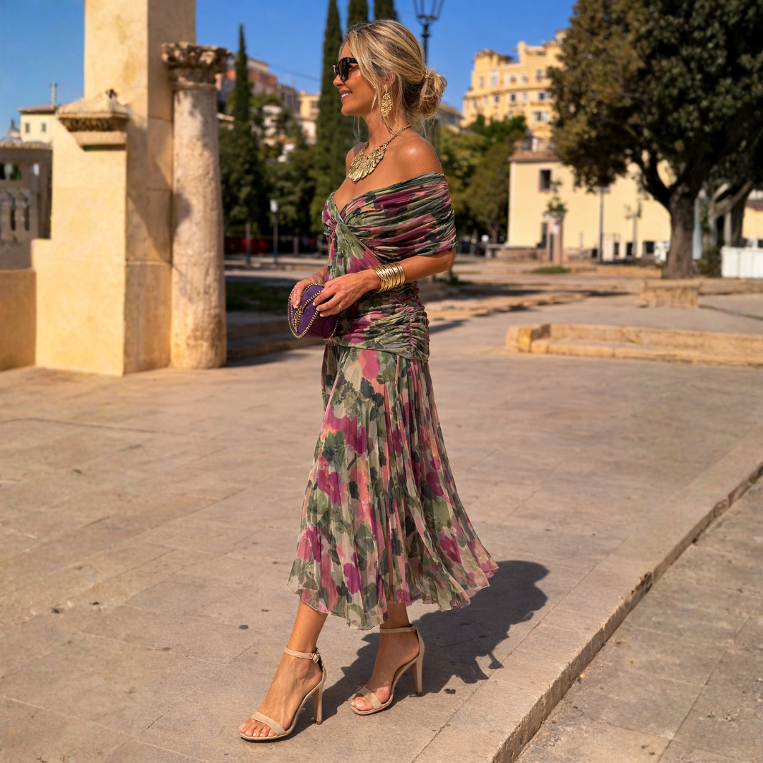 LYDIA | OFF SHOULDER MAXI DRESS