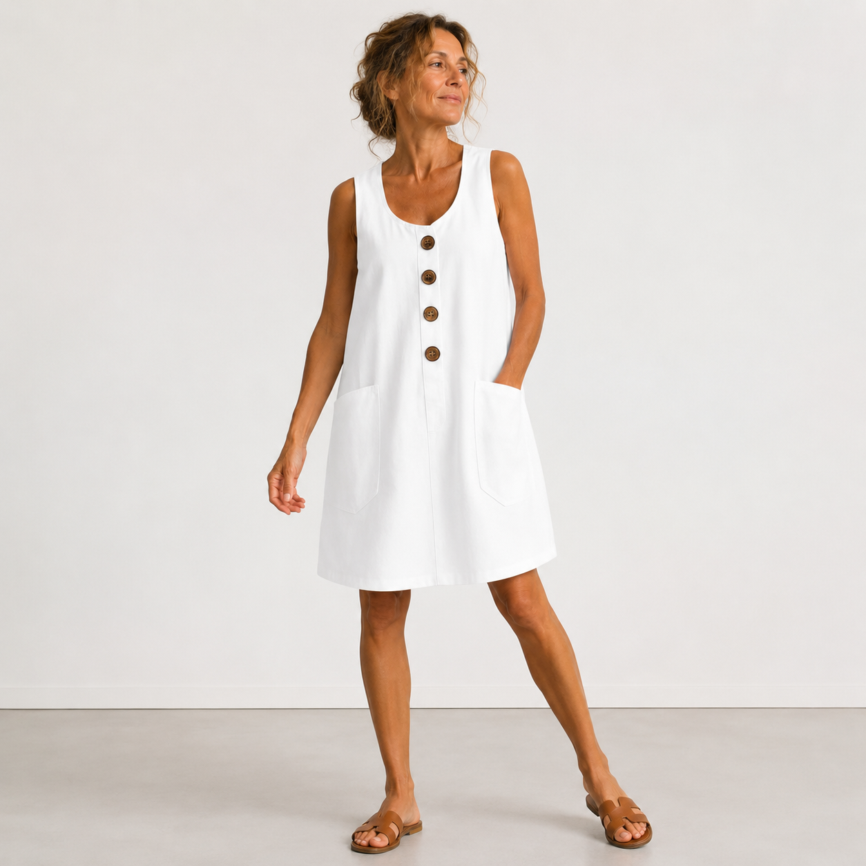 MACEY - COTTON LINEN SUMMER DRESS