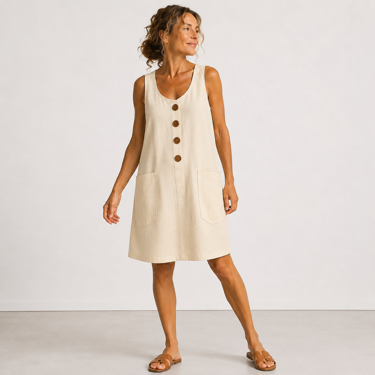 MACEY - COTTON LINEN SUMMER DRESS