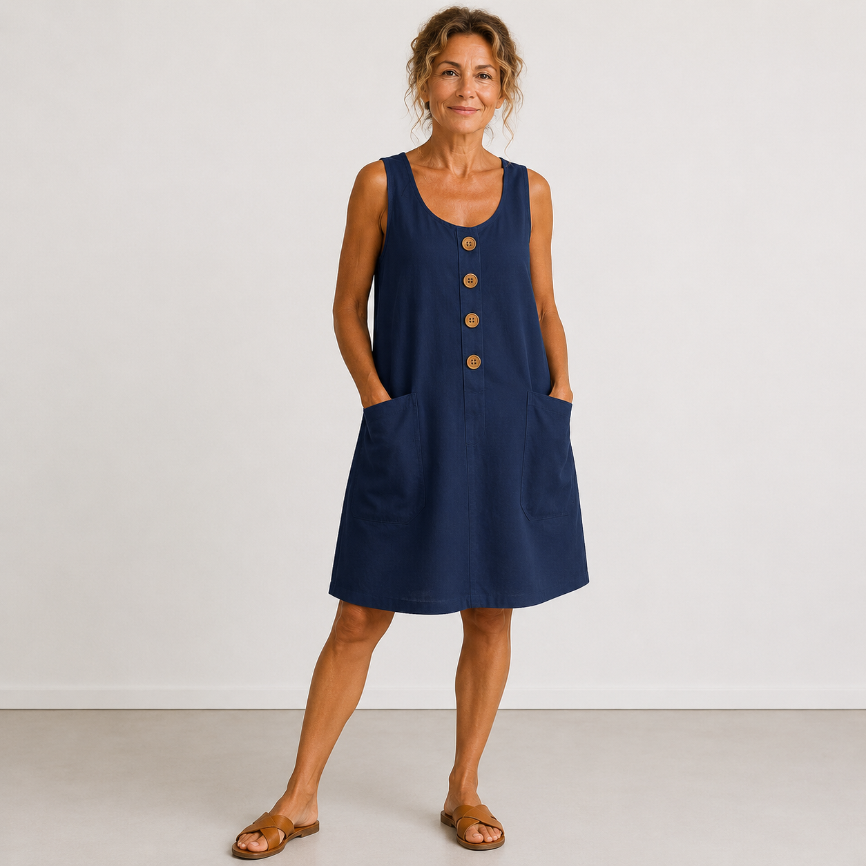MACEY - COTTON LINEN SUMMER DRESS