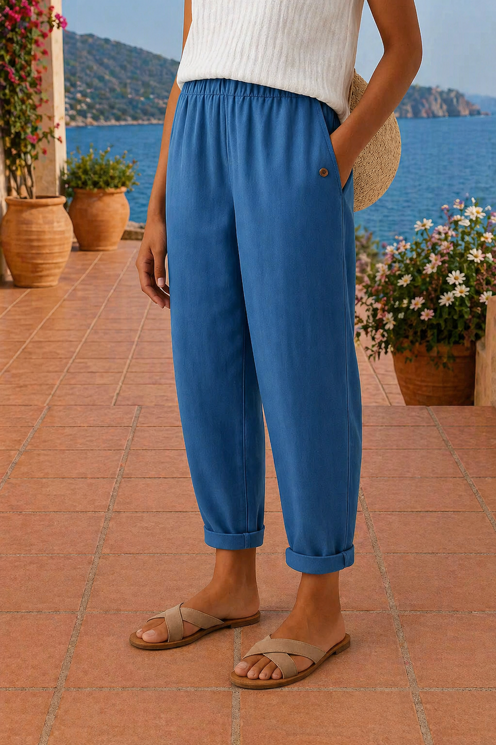 SIENNA | RELAXED LINEN WIDE-LEG PANTS