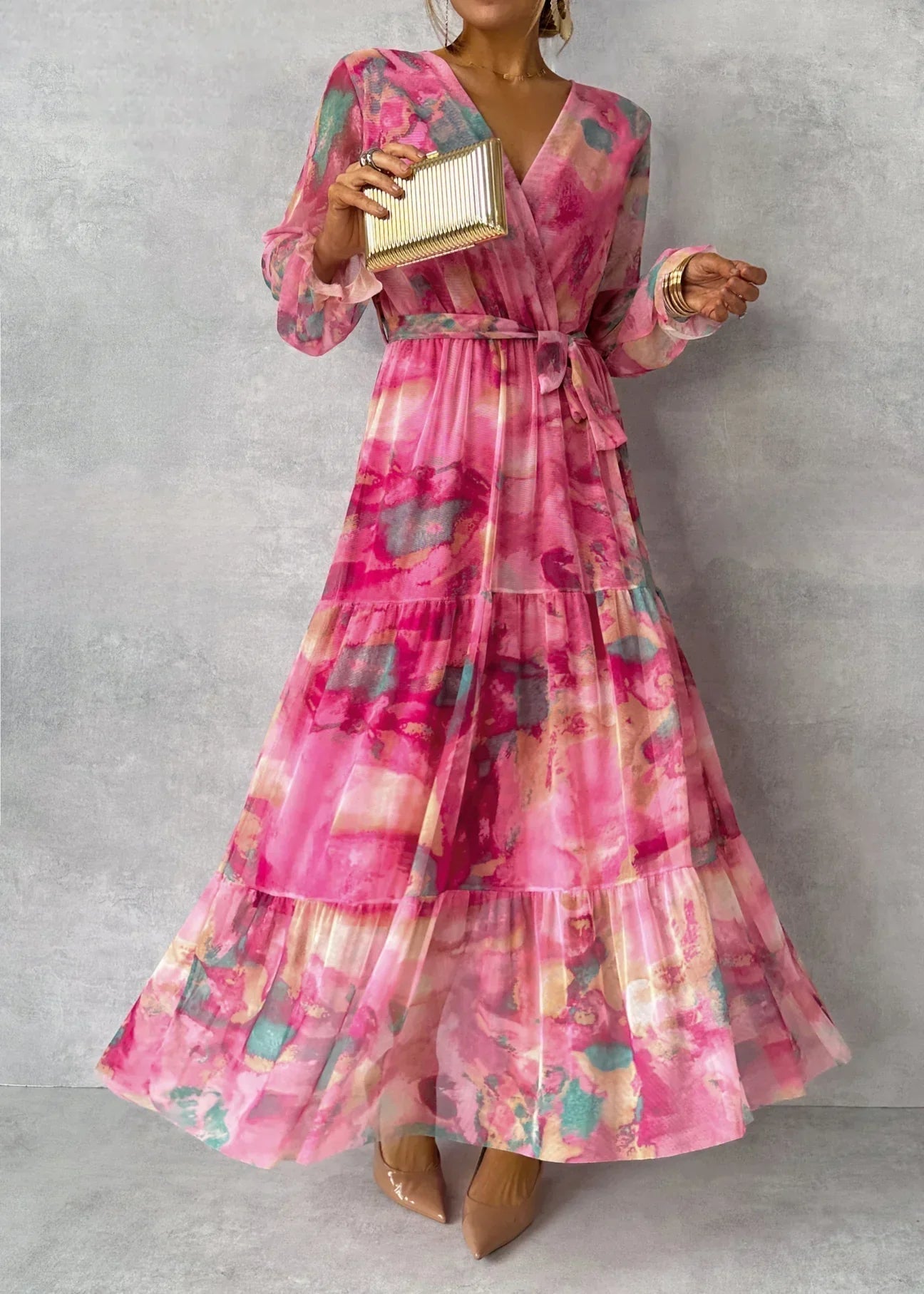 Wrap Dress with Floral Print