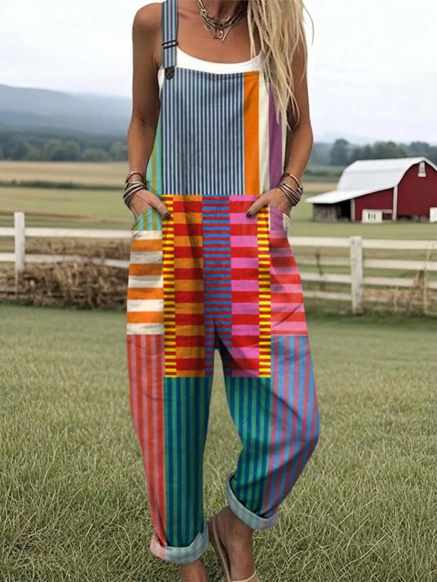 Sigrid - Rainbow Stripes Jumpsuit