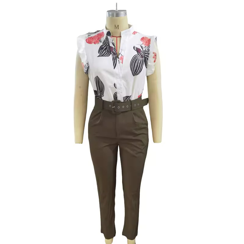 Florabel - Elegant Set with Ruffled Sleeves