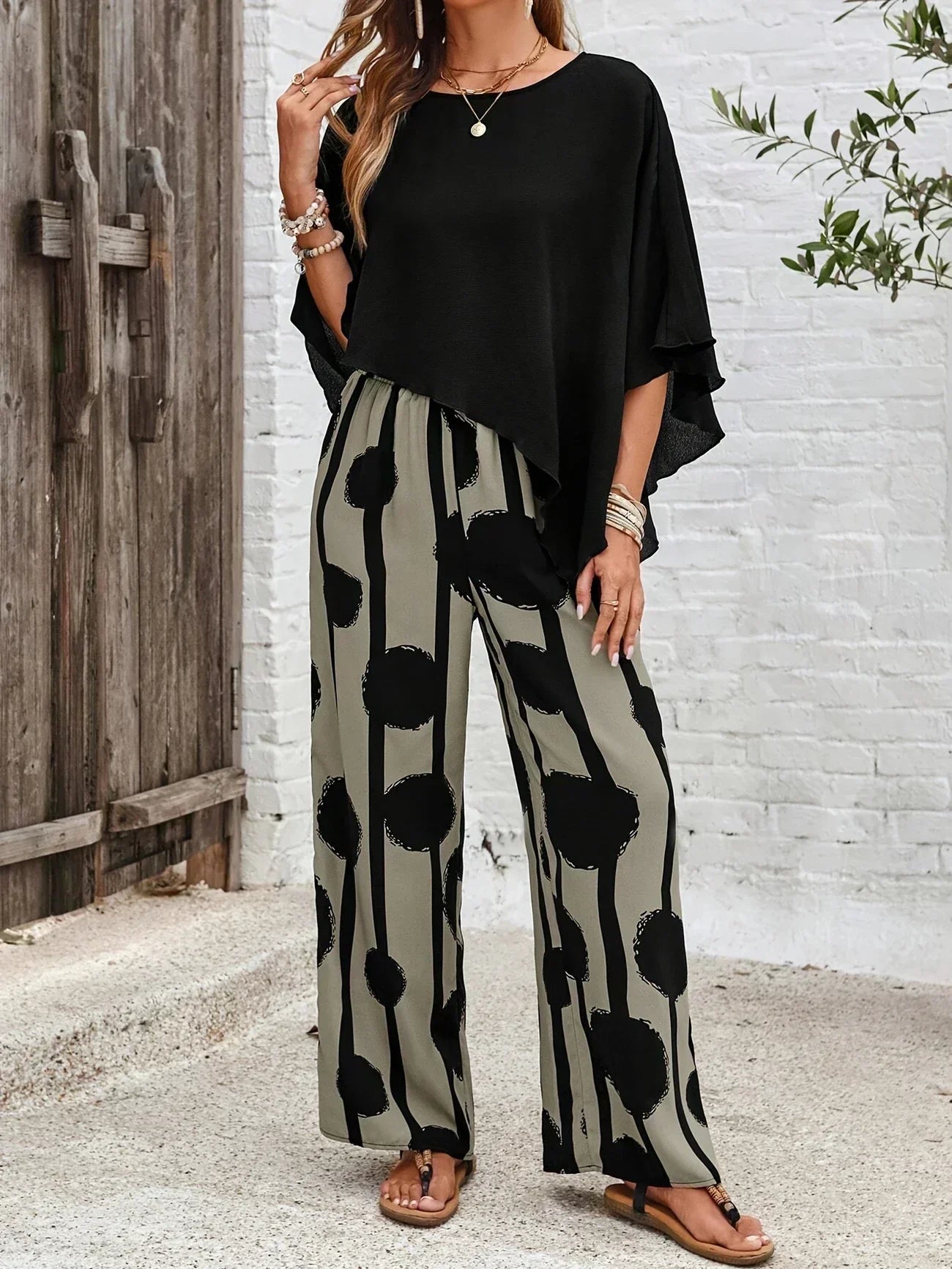 KALLIOPE - COMFORTABLE ELASTIC WAIST TWO PIECE SET