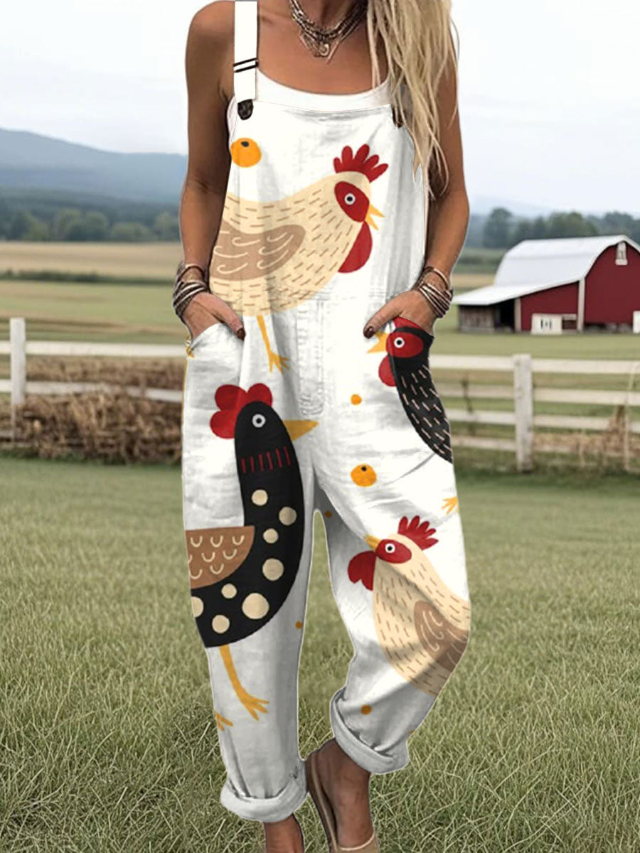 Frida - Playful Hen Jumpsuit