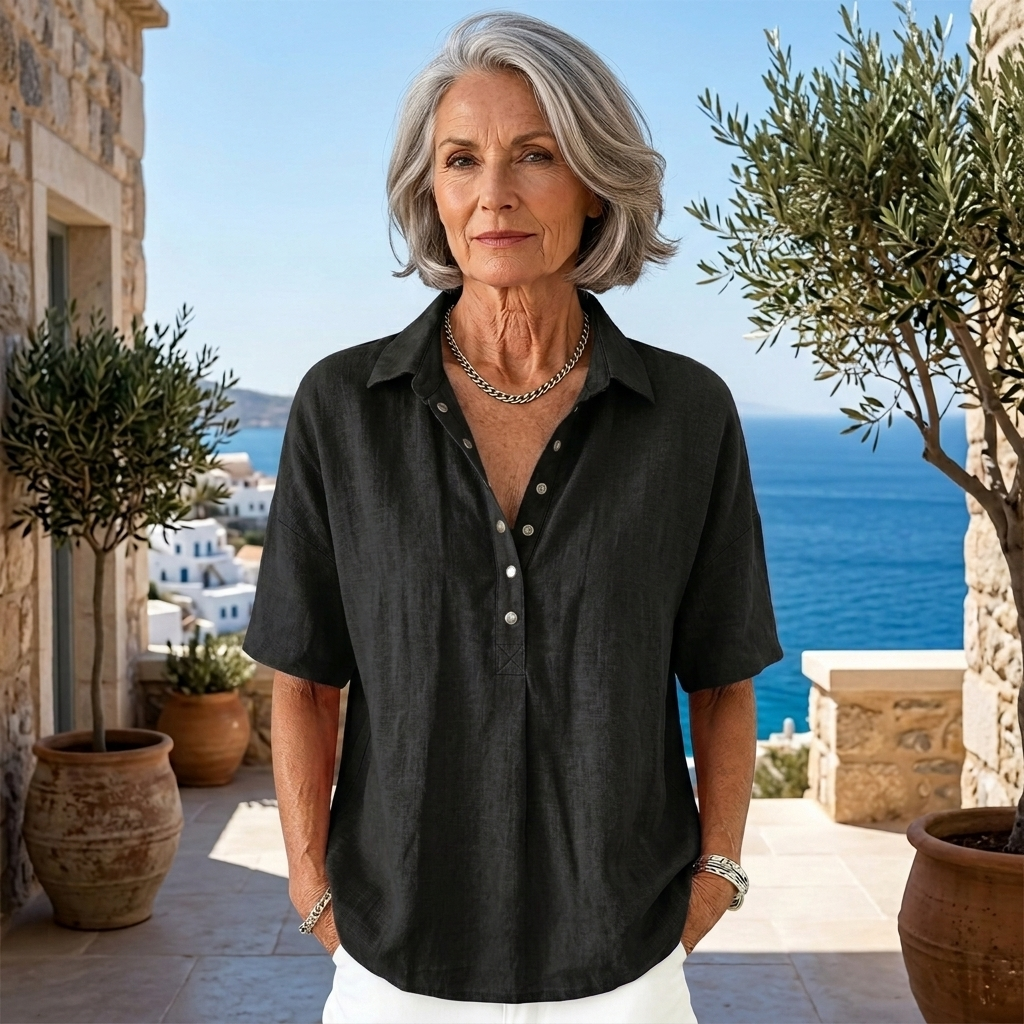 WILLOW | BLOUSE WITH COLLAR AND BUTTON