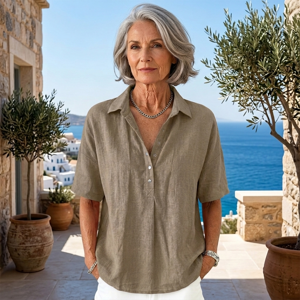 WILLOW | BLOUSE WITH COLLAR AND BUTTON