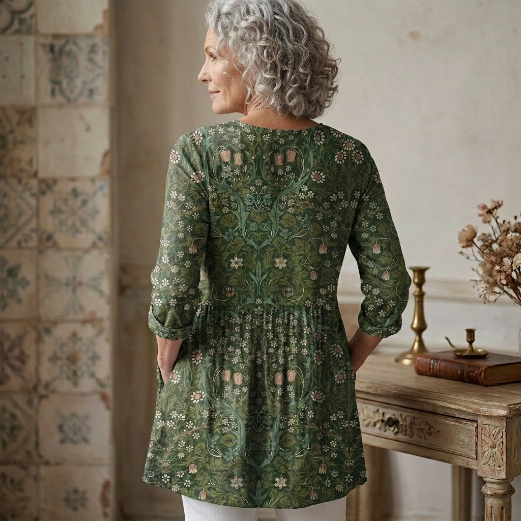 SOPHIA | VINTAGE FLORAL V-NECK SHIRT