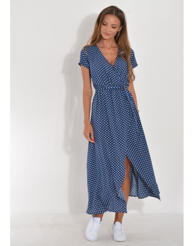 Tzahalit™ | Stylish V-Neck Floral Dress