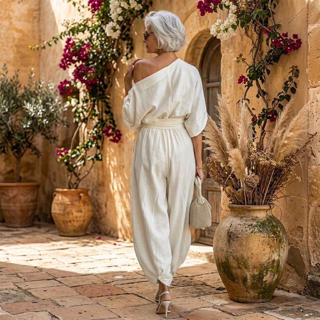 LISA | SOFT OFF-SHOULDER TOP AND TAPERED PANTS SET