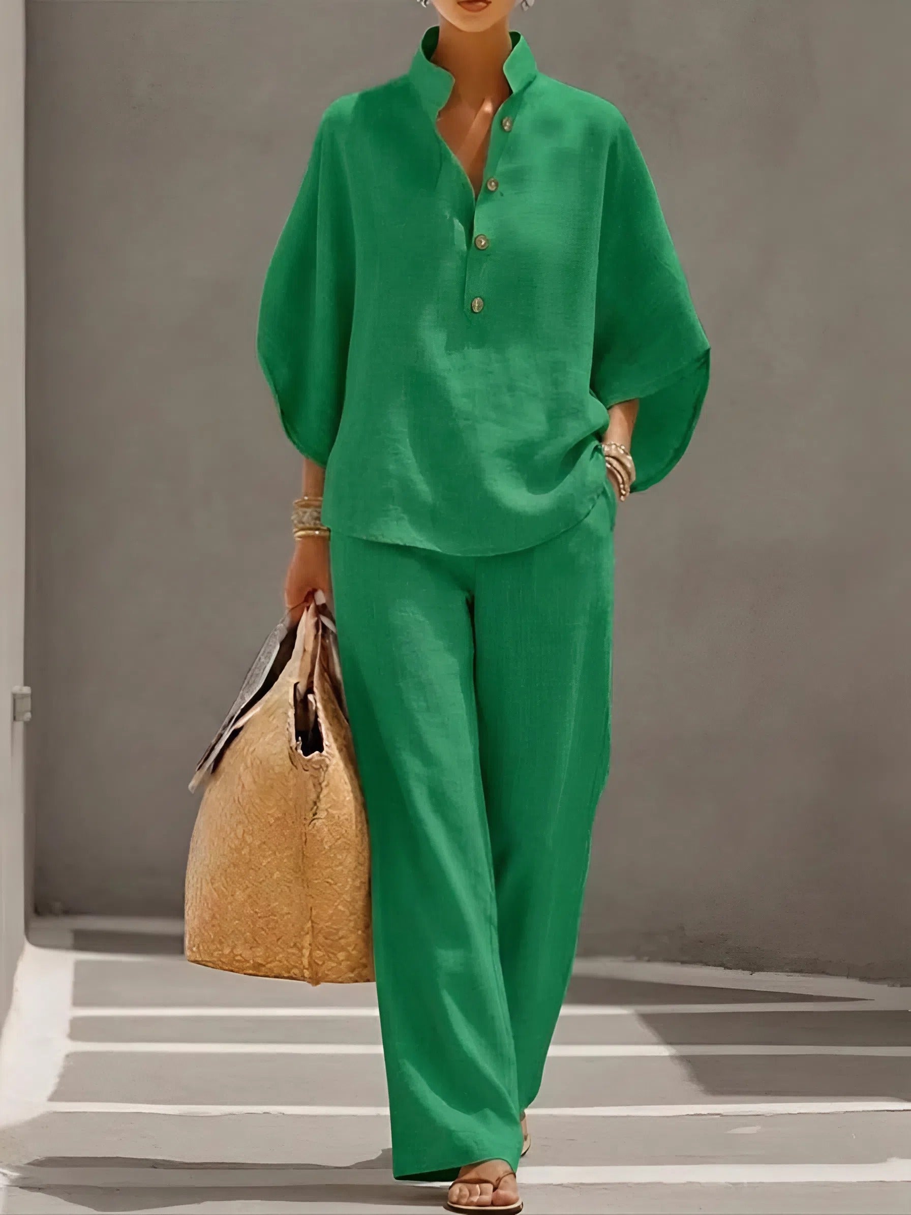 ELLEN™ – LINEN COTTON TWO-PIECE SET