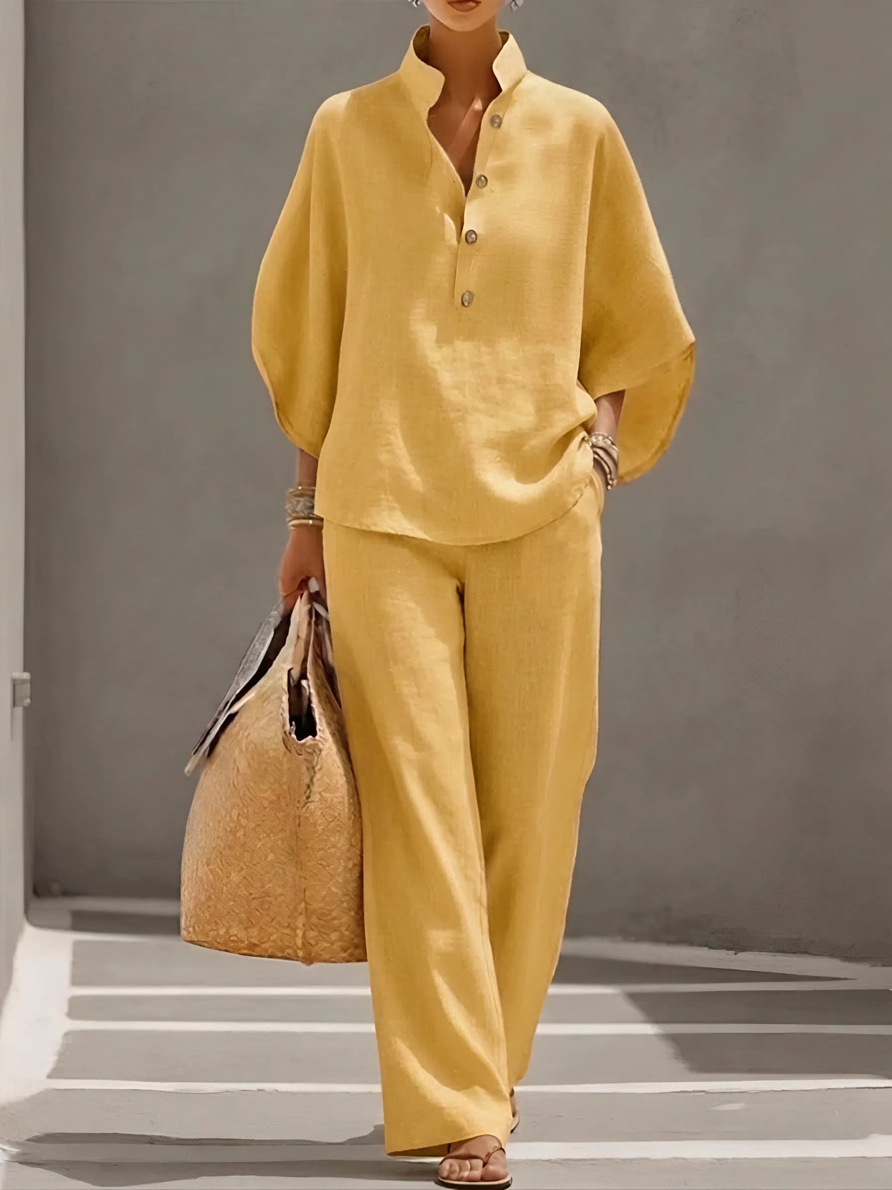 ELLEN™ – LINEN COTTON TWO-PIECE SET